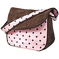 Hoohobbers 'Dots' Pink Messenger Diaper Bag