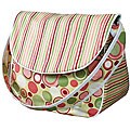 Hoohobbers Retro Circles Messenger Diaper Bag