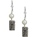 Charming Life Silverplated White FW Pearl Asian Charm Earrings