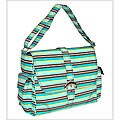 Canal Street Stripes Canvas Diaper Bag in Blue