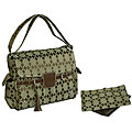 Kalencom Kelly Messenger Diaper Bag in Brown Diamond