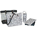 Kalencom 2-in-1 Toile Diaper Bag in Black