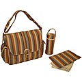Kalencom Canvas Buckle Stripes Diaper Bag in Blue
