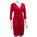 Jones New York Women's Red 3/4-sleeve Dress