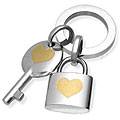 Stainless Steel Lock and Key Heart Pendant