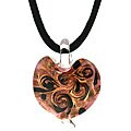 Genuine Murano Mauve Glass Heart