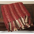 HERRINGBONE THROW_RED