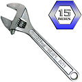 Heavy-duty 15-inch Drop-forged Steel Adjustable Wrench