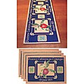Apple Tapestry 72-inch Table Runner and Four Placemats