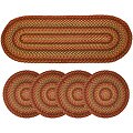Montague 36-inch Table Runner and Four Round Placemats