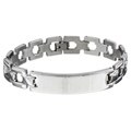 Stainless Steel Nameplate X-link Bracelet