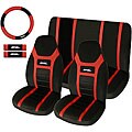 Super Speed Red 7-piece Automotive Seat Cover Set