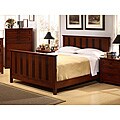 Cherry Mission-style Slatted King Bed