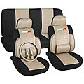 Lumbar Tan 9-piece Automotive Seat Cover Set