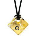 Murano Glass Gold and Yellow Rhombus Necklace