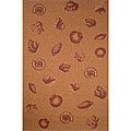 Patio Seashell Red Runner Rug (1'10 x 7'4)