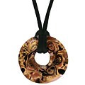 Genuine Murano Glass Pink Donut Shape
