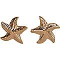 14k White Gold Star Fish Earrings
