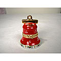 Limoges Red Christmas Bell Keepsake Box