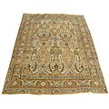 Persian Antique-style Tabriz Ivory/ Beige Rug (6'8 x 9'9)