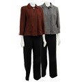 J.W. Treci Women's 2-piece Novelty Tweed Pant Suit