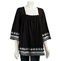 RXB Women's Plus Size Bracelet Sleeve Ruched Neck Top
