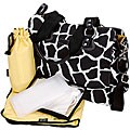 OiOi Black and White Giraffe Tote Diaper Bag