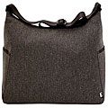 OiOi Chocolate Herringbone Hobo Diaper Bag