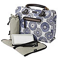 OiOi Blue Floral Disc Tote Diaper Bag