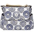 OiOi Blue Floral Disc Messenger Diaper Bag