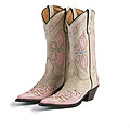 Lane Pink Butterflies Women's Cowboy Boots
