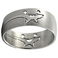 Stainless Steel Carved Butterfly Ring