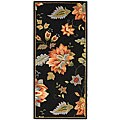 Hand-hooked Botanical Rug (2'6 x 6')