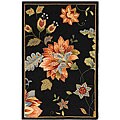 Hand-hooked Transitional Wool Botanical Rug (2'6 x 4')