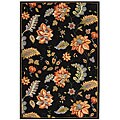 Hand-hooked Transitional Wool Botanical Rug (8'9 x 11'9)