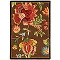 Hand-hooked Transitional Wool Oasis Rug (1'8 x 2'6)