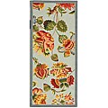Hand-hooked Oasis Contemporary Wool Rug (2'6 x 6')