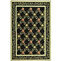 Hand-hooked Garden Trellis Rug (6' x 9')