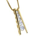 14k Gold over Silver CZ Journey Necklace