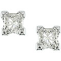 14k Gold 1/3ct TDW Princess-cut Diamond Studs (J-K, I2-I3)