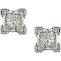 14k Gold 1/2ct TDW Princess-cut Diamond Studs (J-K, I2-I3)