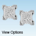 14k Gold 1ct TDW Princess-cut Value Diamond Stud Earrings (J-K, I2-I3)