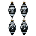 Oakland Raiders Teardrop Ornaments (Set of 4)