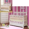 Solid Wood Vanilla Convertible Crib with Guard Rail