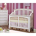 Solid Wood Vanilla Convertible Crib with Guard Rail