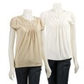FINAL SALE August Silk Women's Cap-sleeve Shirt