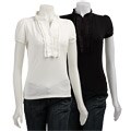 August Silk Women's Ruffle-front Top