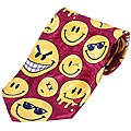 Mystic Clothing Satin Chat Smiley Faces Necktie with Gift Box