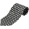 Mystic Clothing Satin White Skulls Punk Tie