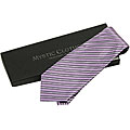 Mystic Clothing Lavender Striped Silk Tie